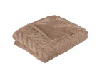 Ottawa Plush Faux Fur Throw Rug Champagne