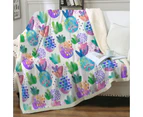 Multi Colored Pineapples Pattern Throw Blanket