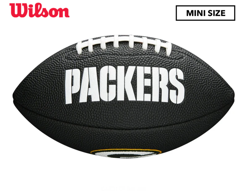 Wilson Green Bay Packers NFL Soft-Touch Mini-Football - Black/White