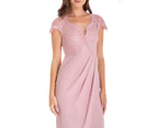 StyleState Women's Asymmetric Hemline Embroidery Lace Dress - Blush