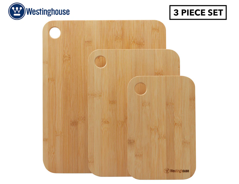 Westinghouse 3-Piece Bamboo Chopping Board Set