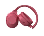 Liquid Ears Wireless/Bluetooth Over-Ear Foldable Headphones w/ Built-In Mic Red