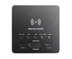 Liquid Ears 5W Dual Alarm/FM Radio Clock w/ Wireless USB Charger for Smartphones
