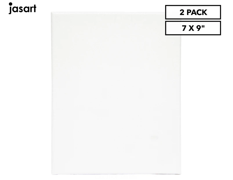 2 x Jasart 7x9" Academy Canvas Board - White