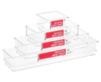 boxsweden 33x15cm Crystal Nest 3-Section Tray - Clear