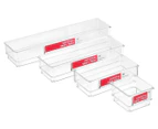 boxsweden 23x23cm Crystal Nest 3-Section Tray - Clear