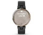 Garmin Women's 34.5mm Lily Leather Smart Watch - Cream Gold/Black