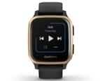 Garmin 40.6mm Venu Sq Music Edition Silicone Smart Watch - Rose Gold/Black 5