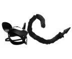 Tailz Cat Tail Anal Plug & Mask Set - Black