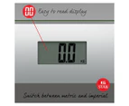 Salter Glass LCD Electronic Bathroom Digital Scale 180kg Gym/Body Weight - Silver