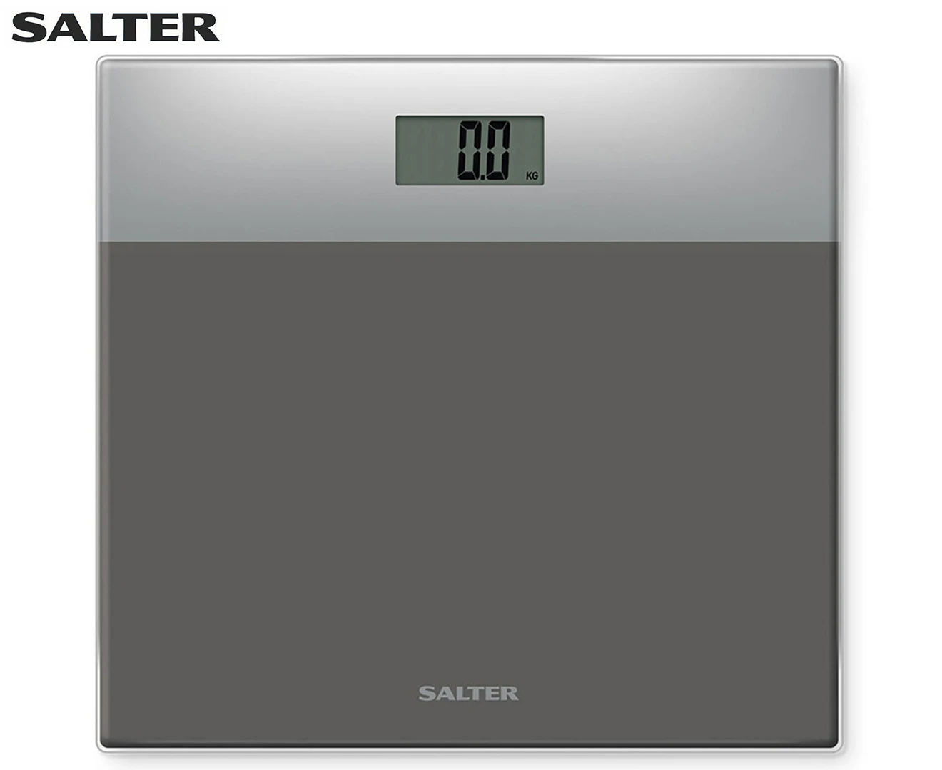 Salter Glass LCD Electronic Bathroom Digital Scale 180kg Gym/Body Weight - Silver