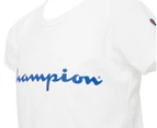Champion Kids'/Youth Script Tee / T-Shirt / Tshirt - White