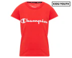 Champion Kids'/Youth Script Tee / T-Shirt / Tshirt - Vermillion