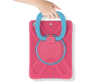 WIWU B-OnePiece iPad Case+Neck Strap Heavy Duty Rugged Anti-fall Protective Cover For iPad Pro 10.5/Air3 10.5-Rose&Blue