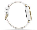 Garmin Women's 34.5mm Lily Leather Smart Watch - Light Gold/White