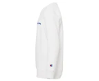 Champion Youth Script Crew Sweatshirt - White