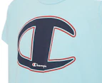 Champion Youth Girls' Graphic Boxy Tee / T-Shirt / Tshirt - Blue