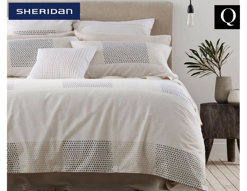 Sheridan Wallis Queen Bed Quilt Cover Set - Flax