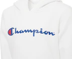 Champion Kids'/Youth Script Hoodie - White