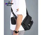 BOPAI Luxury Waterproof Leather Messenger Satchel Cross Shoulder Bag