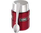 Thermos Stainless King Vacuum Insulated Food Jar, 470ml, Red,