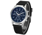 YISUYA Lightweight Plastic Strap Black Dial Quartz Men's Wristwatch Black Watch