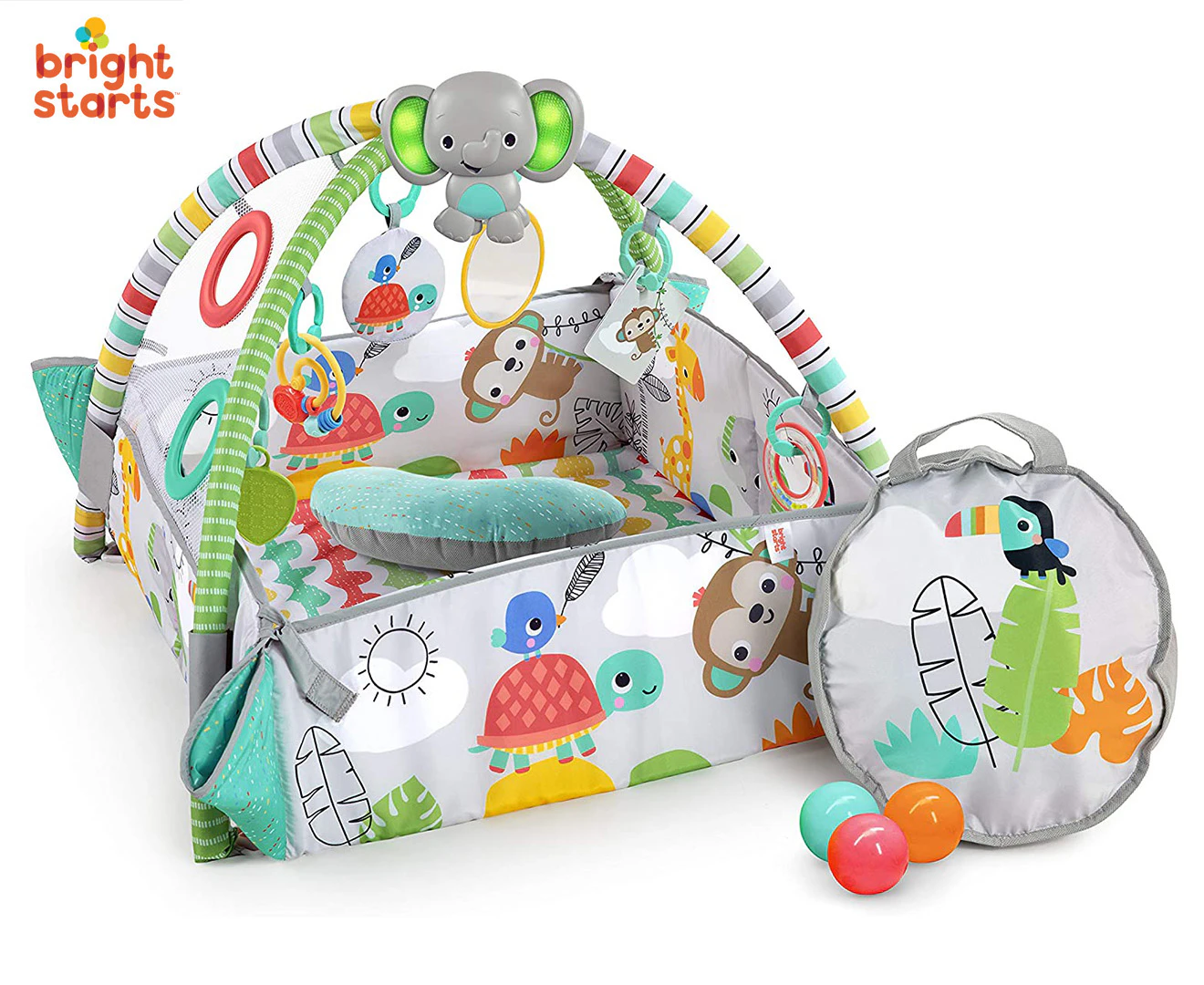 Bright Starts 5in1 Baby Your Way Play Mat Activity Gym/Ball Pit Totally Tropical