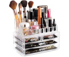 Adore Clear Cosmetic Storage Organizer - Easily Organize Your Cosmetics Jewelry and Hair Accessories
