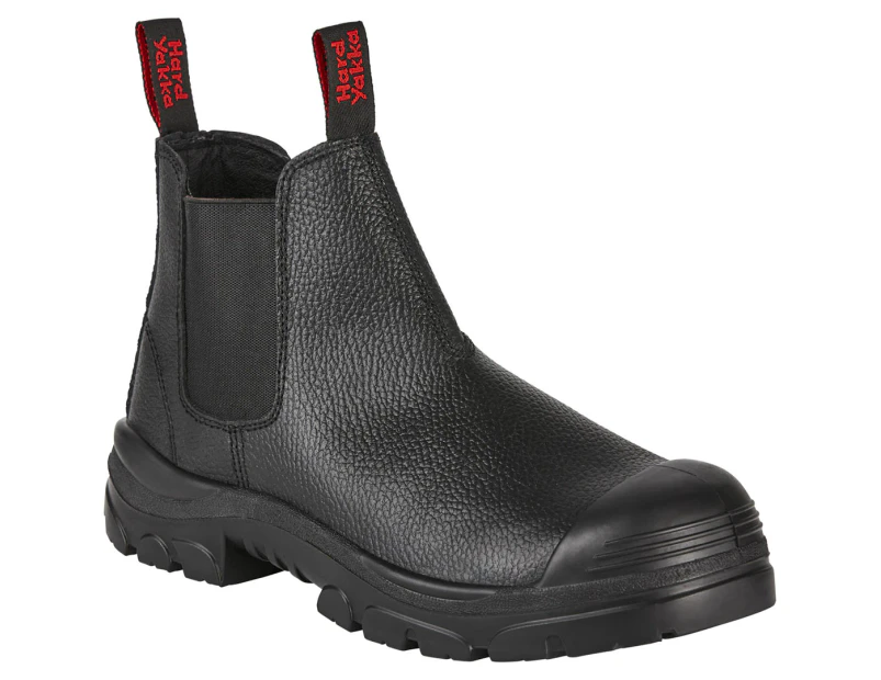 Hard Yakka Men's Grit Embossed Leather Boots - Black