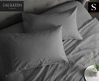 Sheraton Luxury 160GSM Single Bed Flannelette Sheet Set - Charcoal