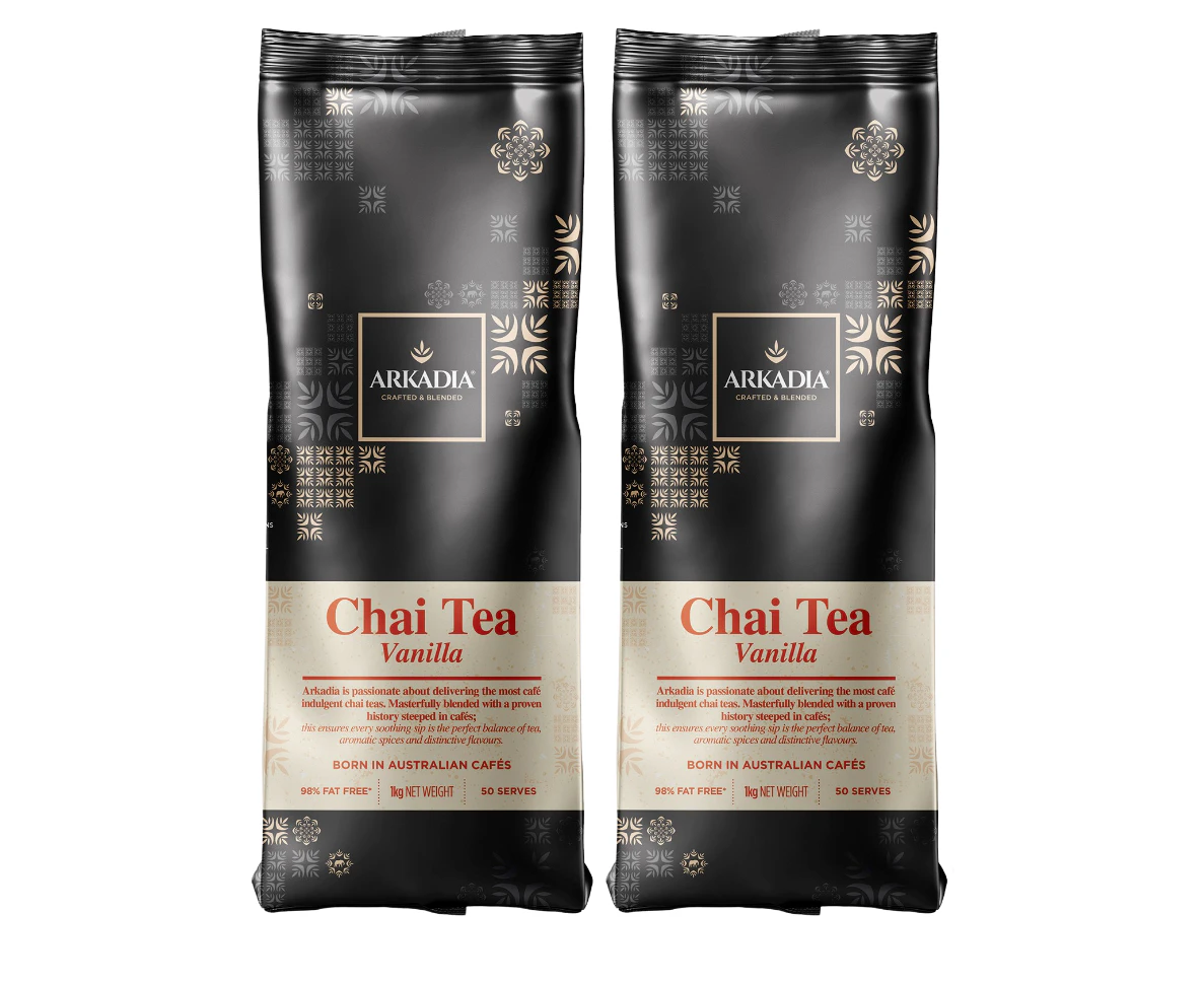 2 x Arkadia Chai Tea Vanilla 1Kg