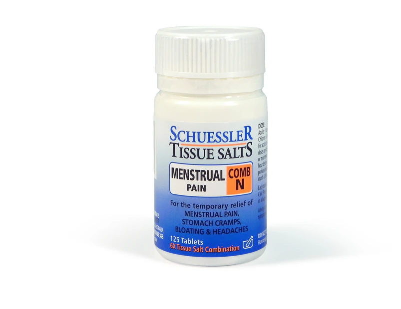 Schuessler Tissue Salts 125 Tablets - Comb N - Menstrual Pain