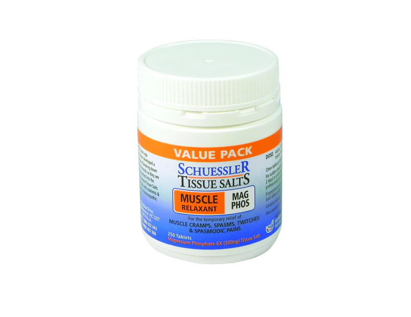 Schuessler Tissue Salts 250 Tablets - Mag Phos - No 8 - Nerve & Muscle Relaxant