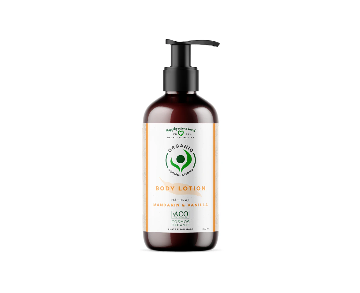 Organic Formulations Mandarin & Vanilla Body lotion 500ml | Certified Organic