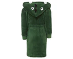 Gem Look Boys' Dino Coral Fleece Dressing Gown - Green