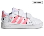 Adidas Girls' Grand Court I Sneakers - White/Super Pop/Core Black