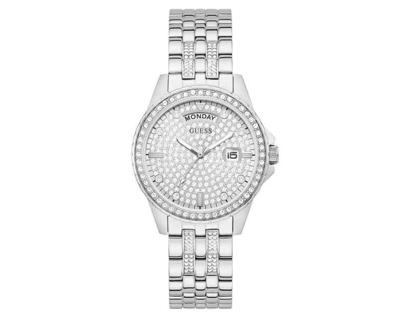 GUESS Women's 38mm Comet Stainless Steel Watch - Silver