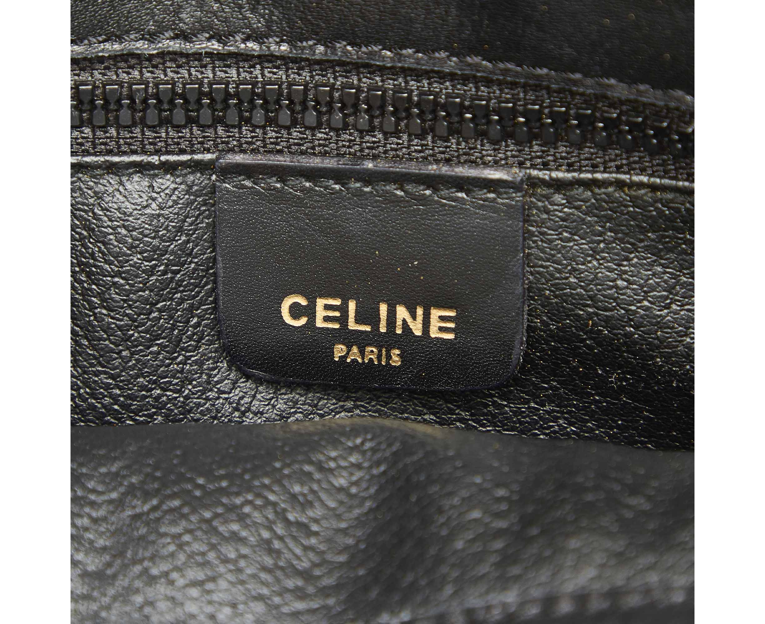 Celine Preloved Leather Crossbody Bag Women Black - Designer - Pre ...