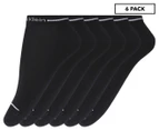 Calvin Klein Women's One Size Low Cut Socks 6-Pack - Black
