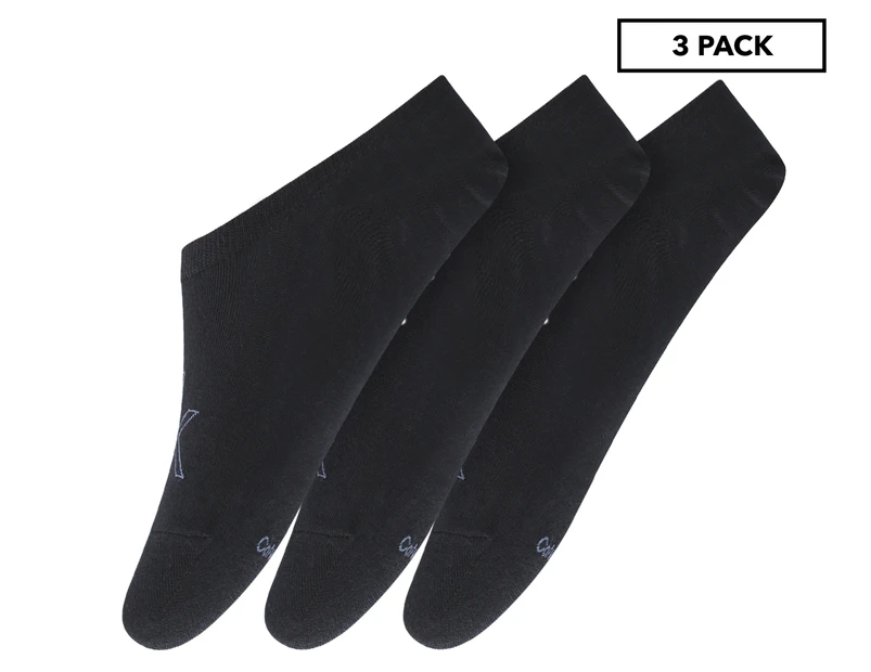 Calvin Klein Women's One Size Logo Liner Socks 3-Pack - Black