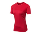 Adore Women Workout Tops Tight Breathable T-Shirt Short Sleeve Perspiration Quick Drying Tank Tops 2023-Red