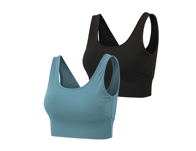 Adore 2 Packs Bras Yoga Bra Double-Sided Brocade Shockproof Gather