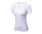 Adore Women Workout Tops Tight Breathable T-Shirt Short Sleeve Perspiration Quick Drying Tank Tops 2023-White