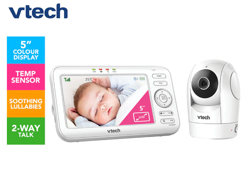 VTech BM5500 Safe & Sound Full Colour Tilt Pan Video & Audio Baby Monitor