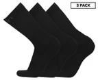 Calvin Klein Men's One Size Sport Logo Cuff Crew Socks 3-Pack - Black
