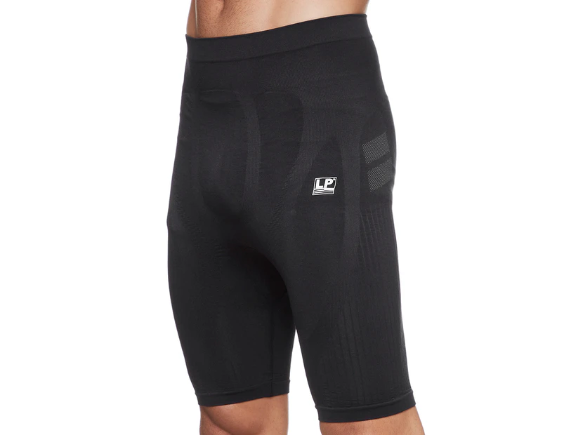LP Support Men's Embioz Thigh Support Compression Shorts - Black