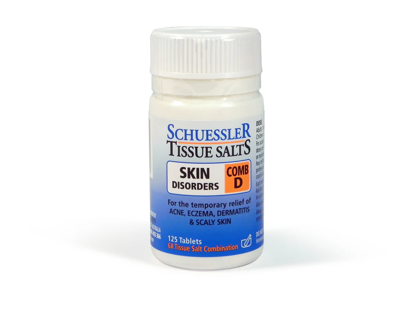 Schuessler Tissue Salts 125 Tablets - Comb D - Skin Disorders