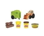 PlayDoh Wheels Tractor Farm Truck with Horse Trailer Mold and 3 PlayDoh tubs of NonToxic Modelling Dough 3