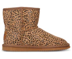 Emu Ridge Australia Women's Sophie Mini Print Ugg Boots - Chestnut Leopard