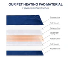 Pet Heating Pad Heated Cat Dog Bed Puppy Electric Heater Blanket Doggy Mat Thermal Protection XL 90x60CM